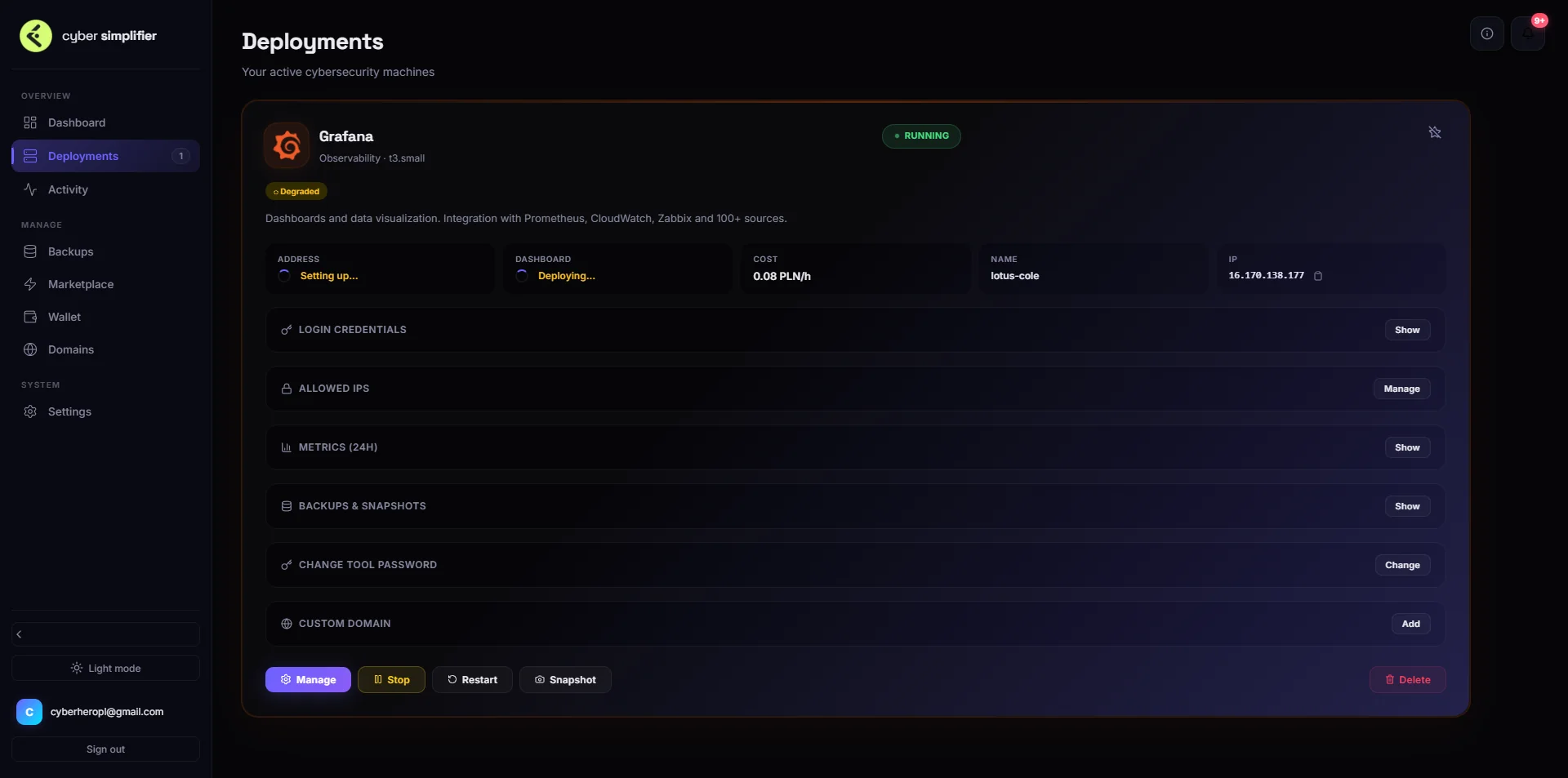 Dark theme
